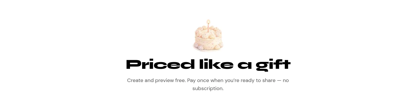 birthdaywebsite.app — Hero