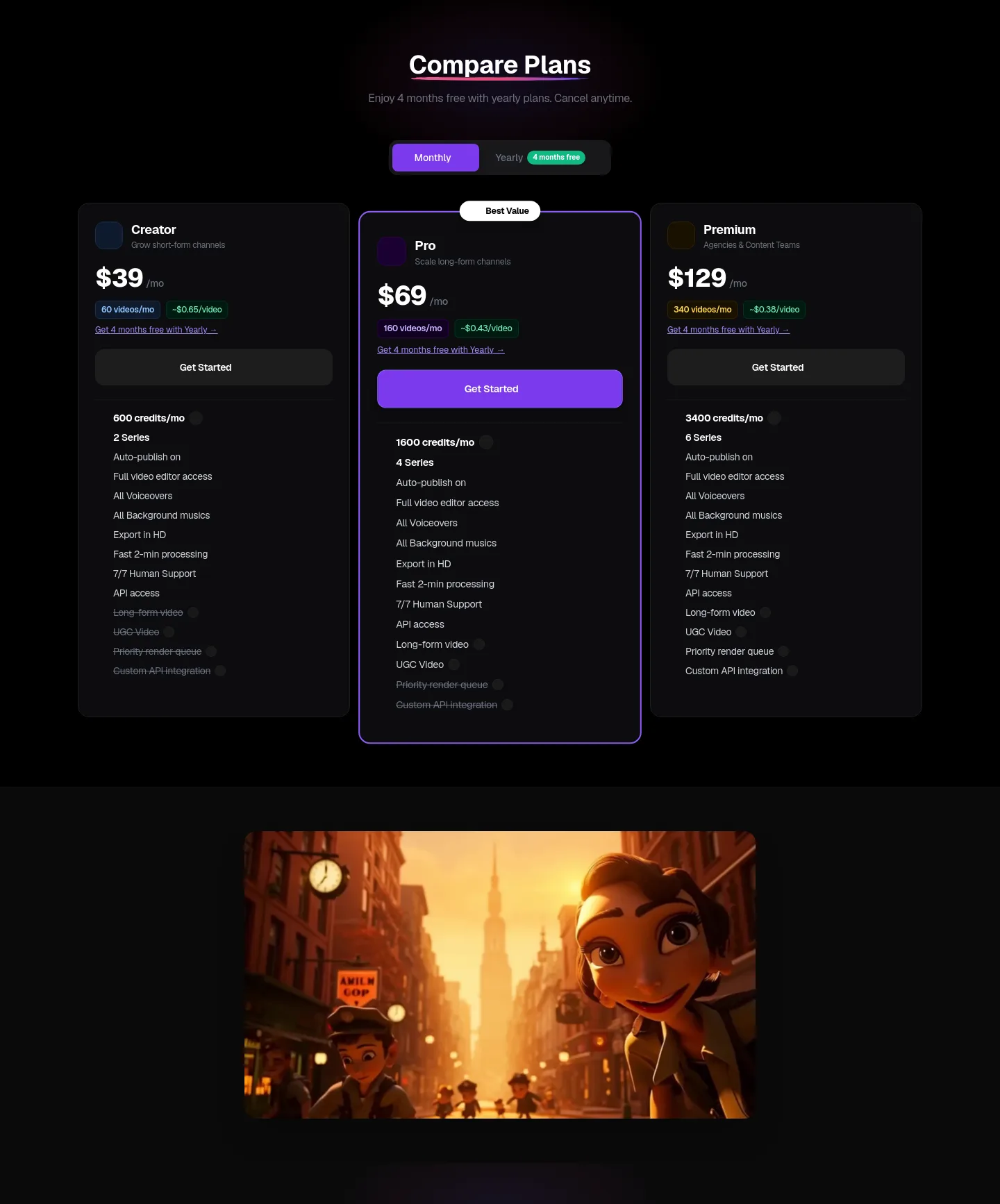 blipix.pro Pricing section