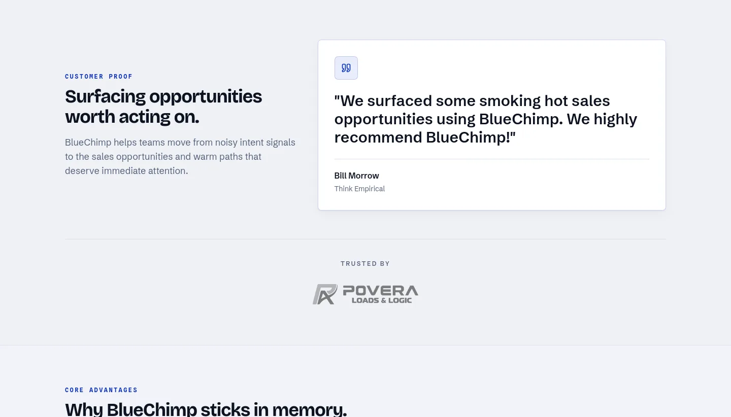 blue-chimp.com — a real Logo Wall section