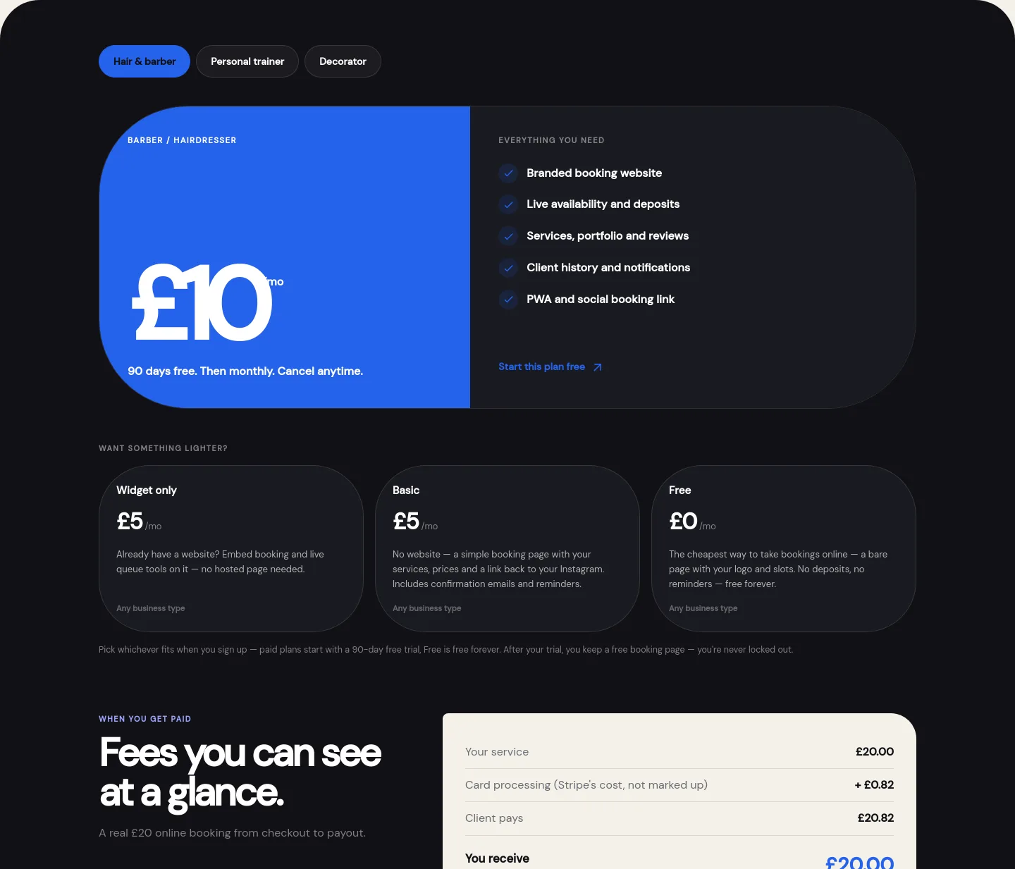 bookrightly.co.uk — a real Features section