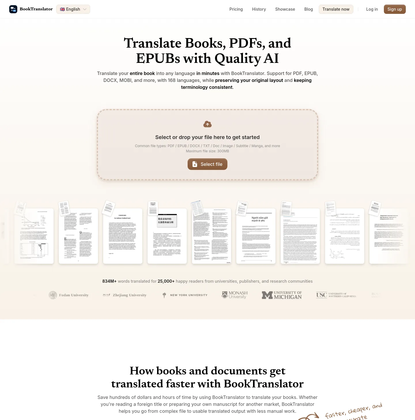 booktranslator.app — a real Hero section