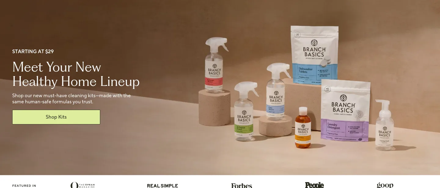 branchbasics.com Hero section