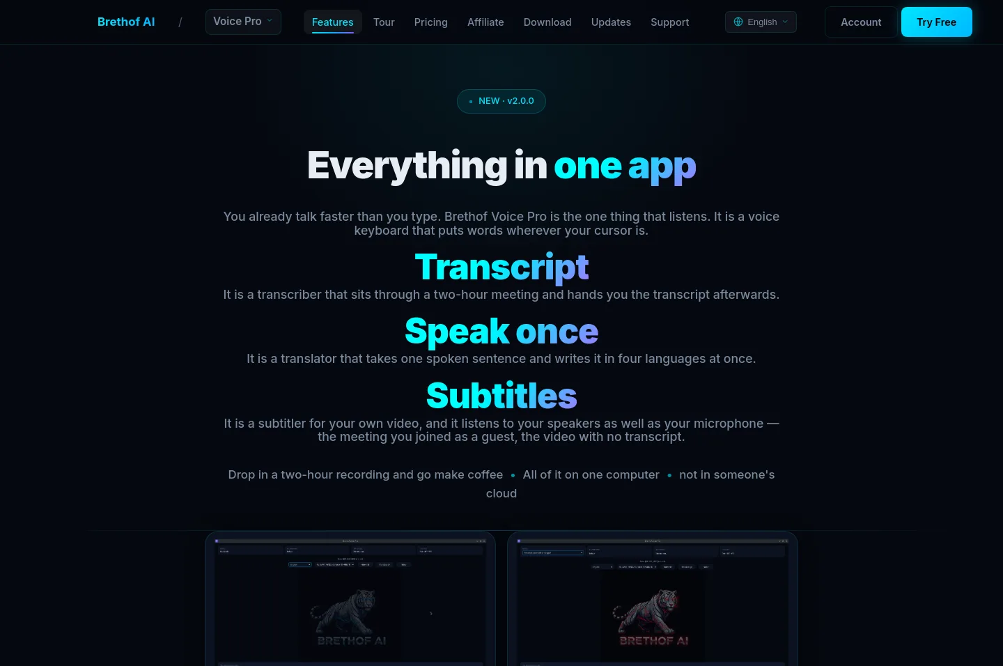 brethof.ai Hero section
