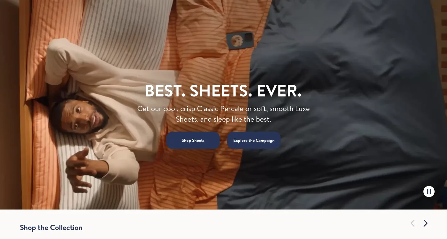 brooklinen.com CTA section