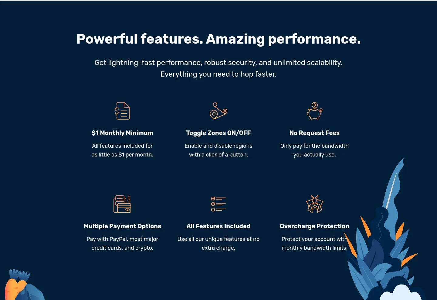 bunny.net Pricing section