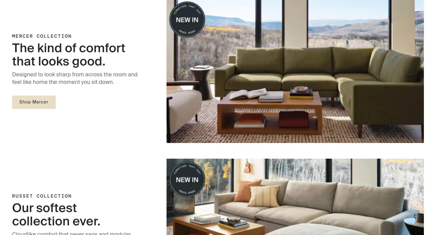 burrow.com CTA section