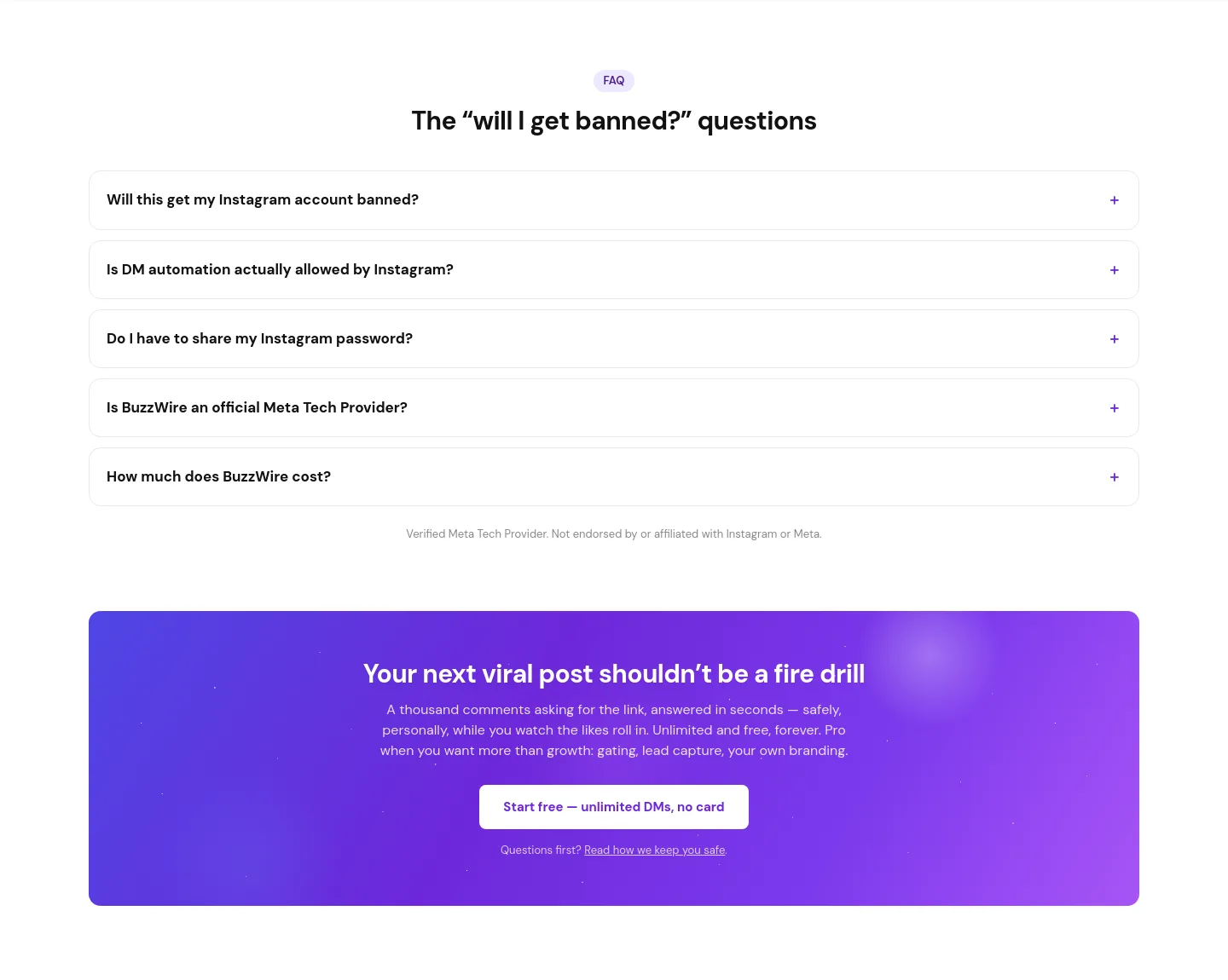 buzzwire.io FAQ section
