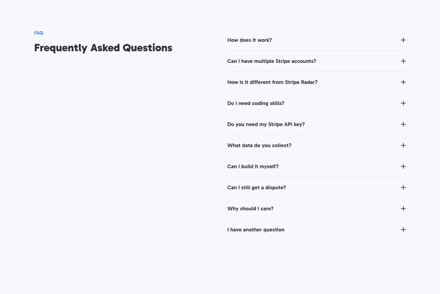 byedispute.com — a real FAQ section