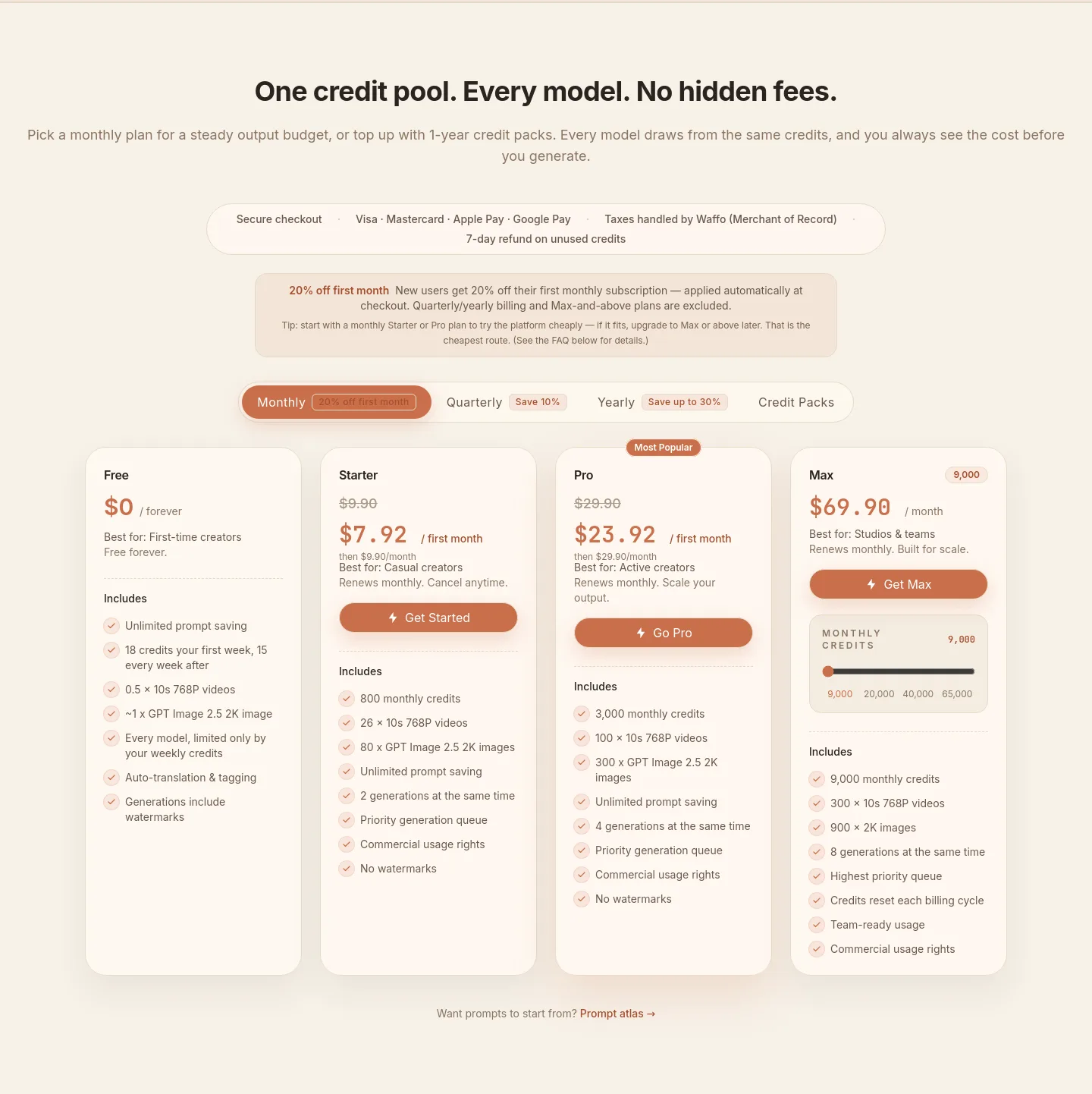 callirra.com Features section