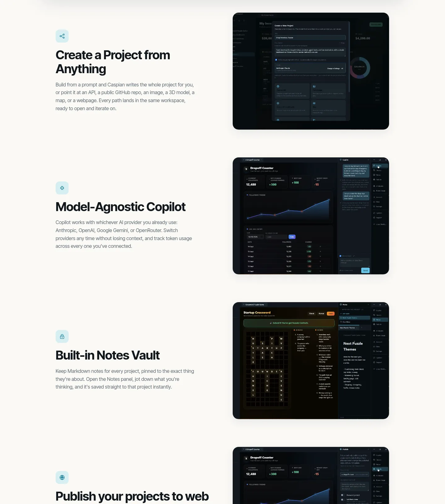 caspian.md — a real Logo Wall section