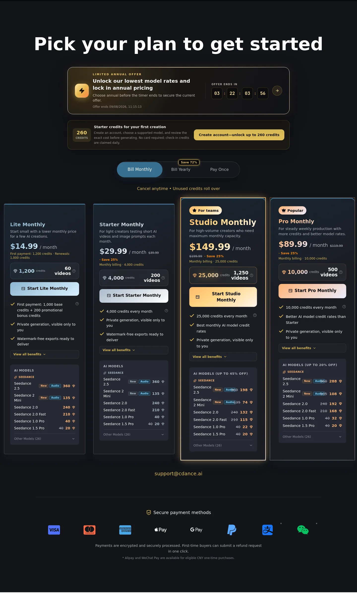 cdance.ai Features section