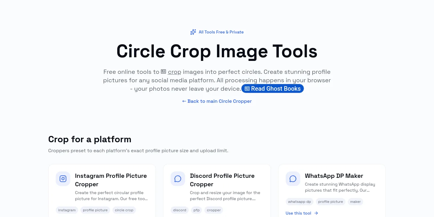 circlecropimage.dev — Hero