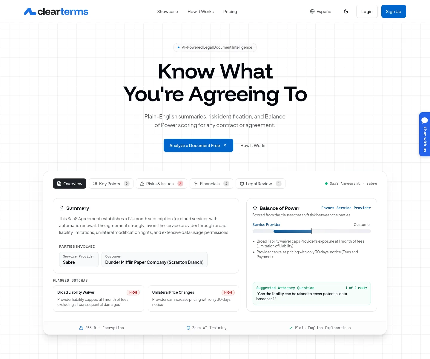 clearterms.co — a measured funnel