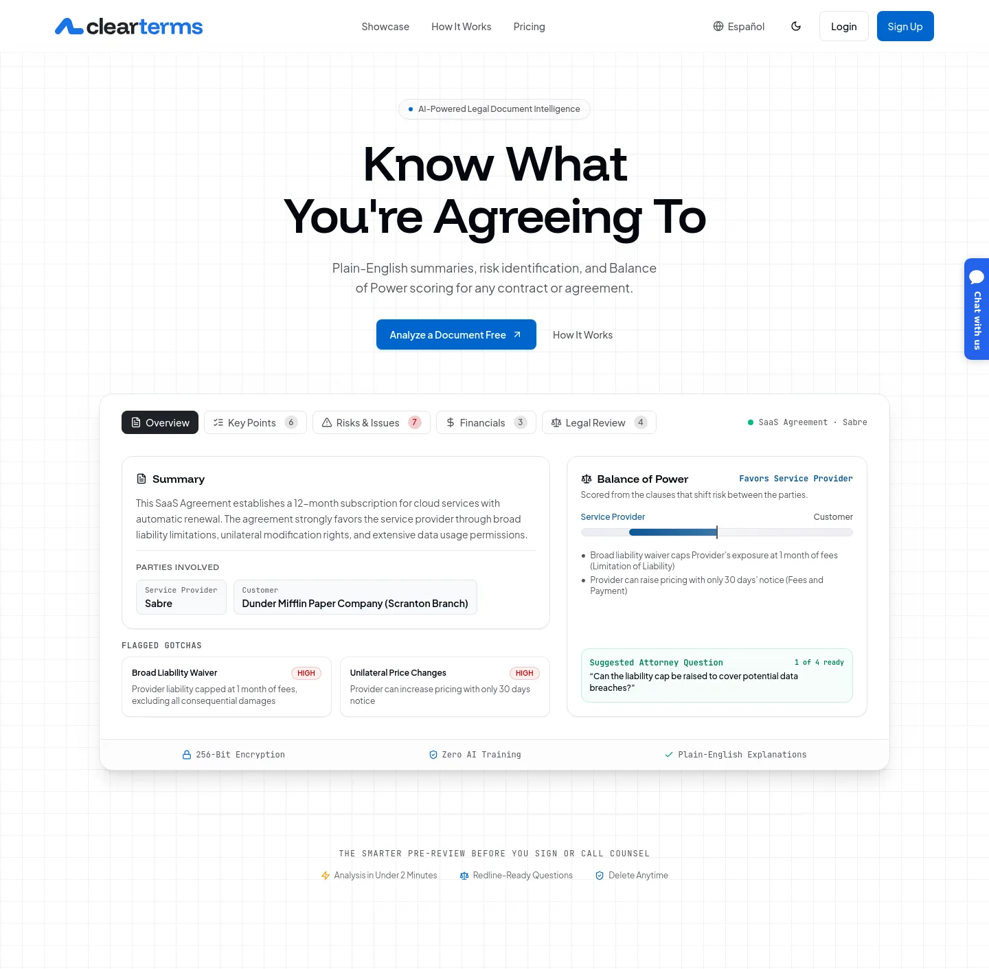 clearterms.co Hero section