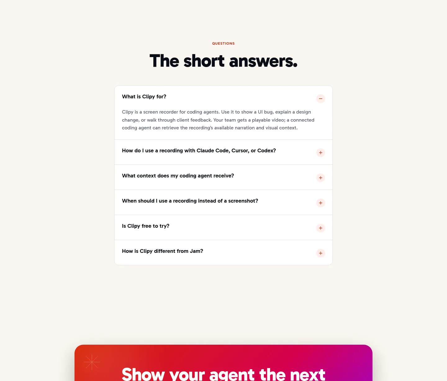 clipy.online FAQ section