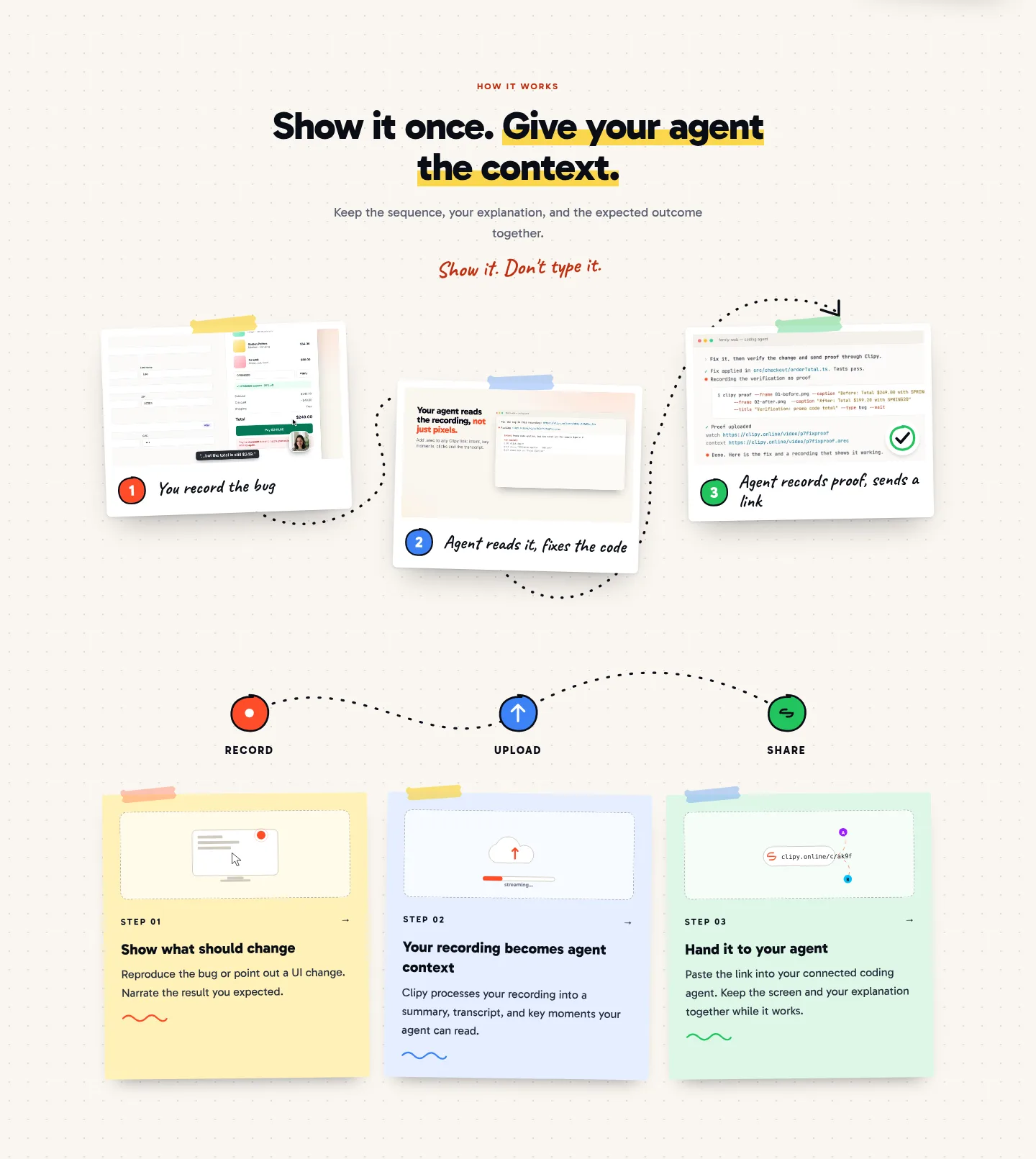 clipy.online — a real Features section