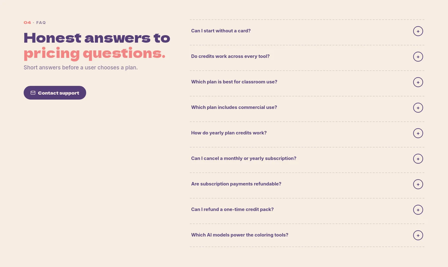 coloringdaily.com FAQ section