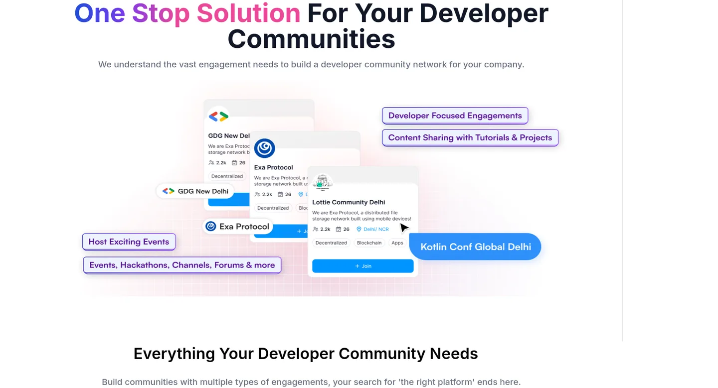 commudle.com Hero section