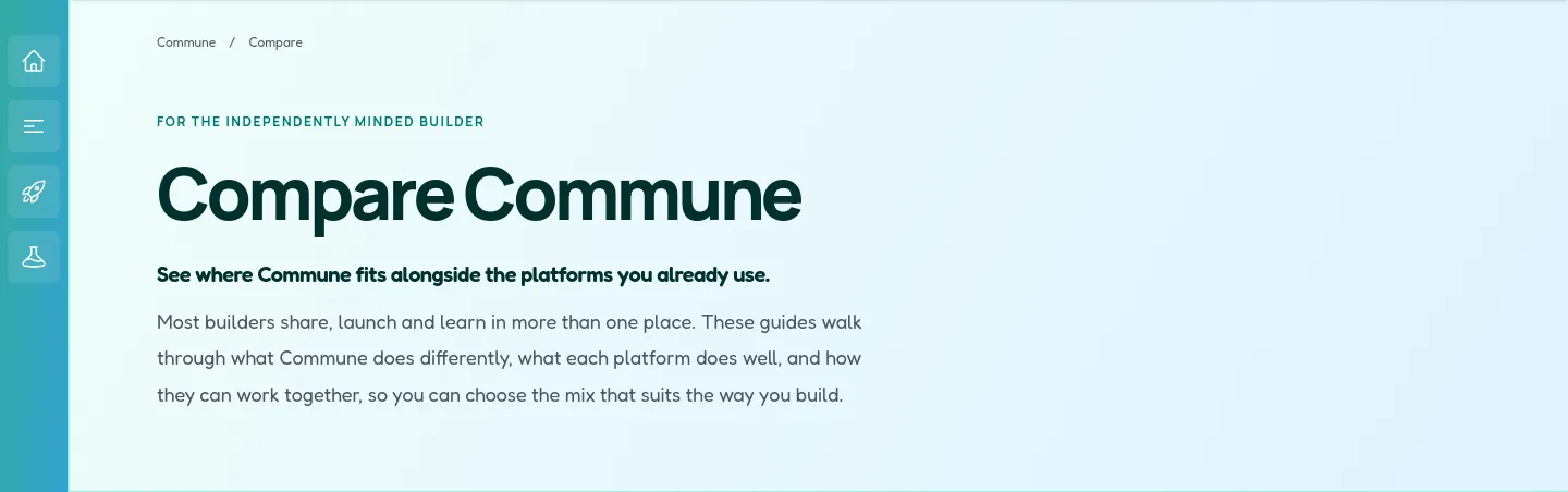 commune.build — a real Hero section