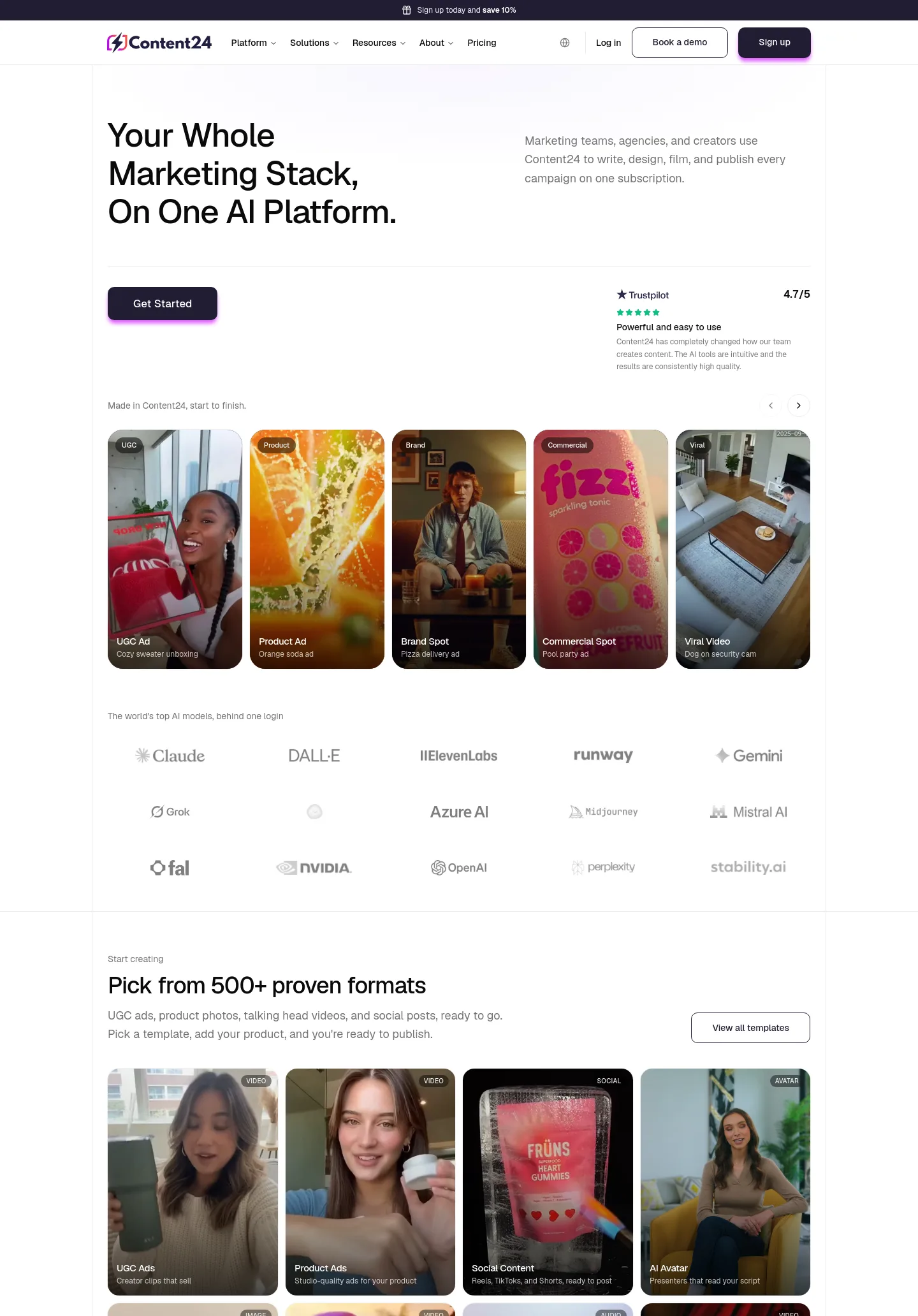 content24.ai — a measured funnel