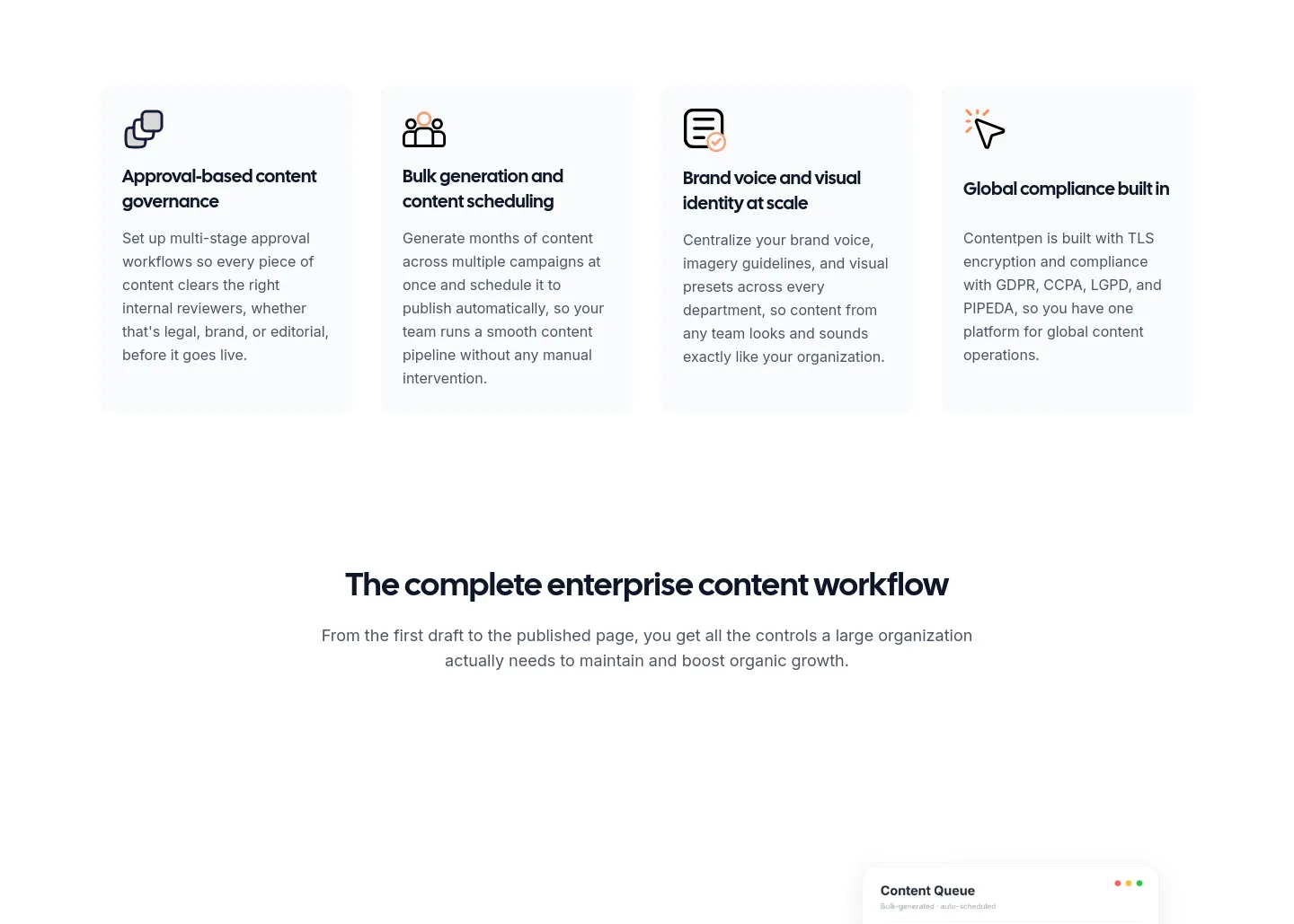 contentpen.ai Features section
