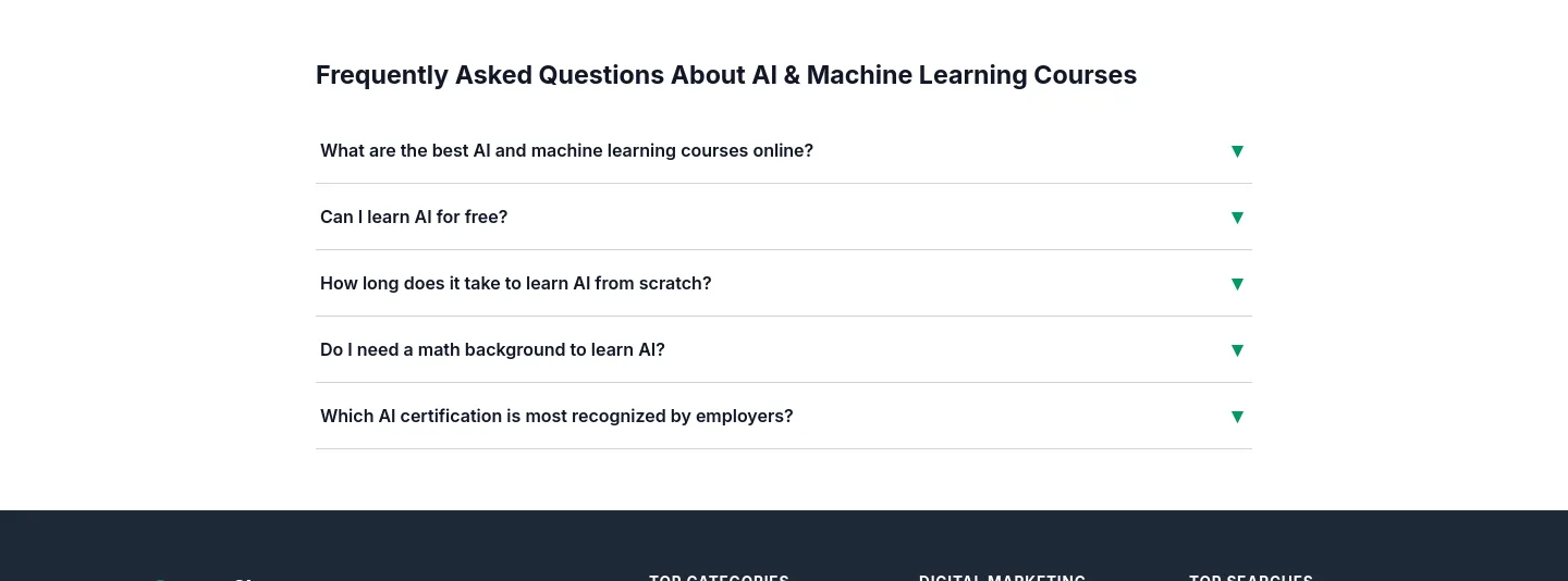 course2learn.in — a real FAQ section