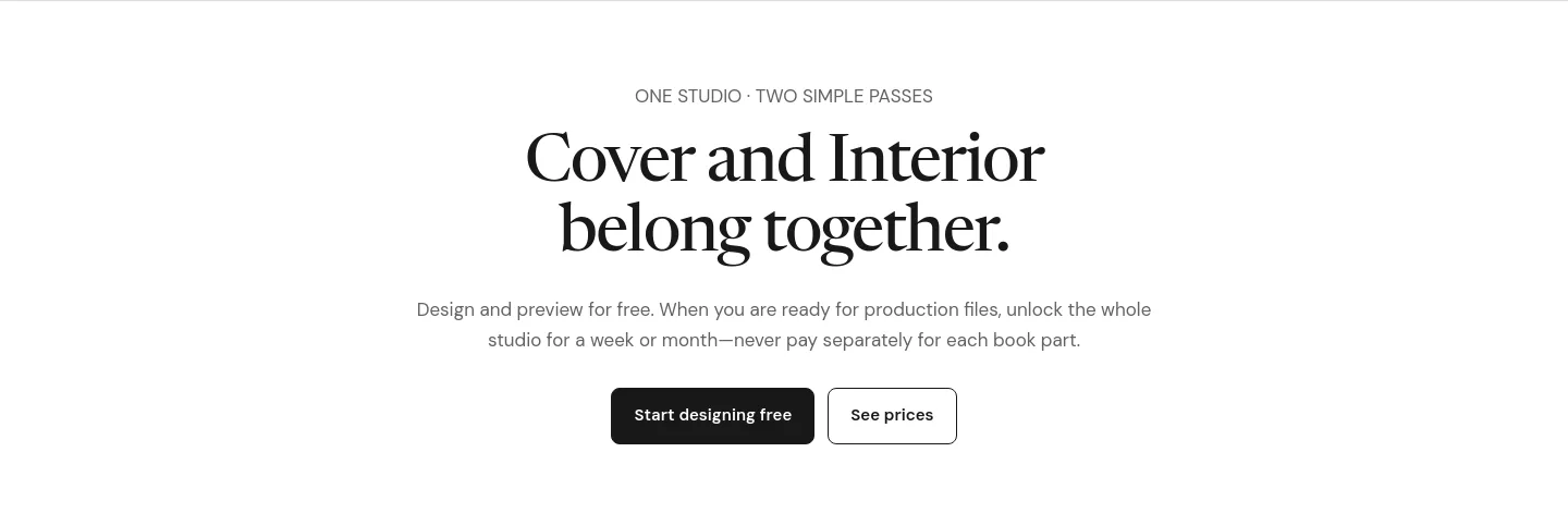 coverfairy.com Hero section