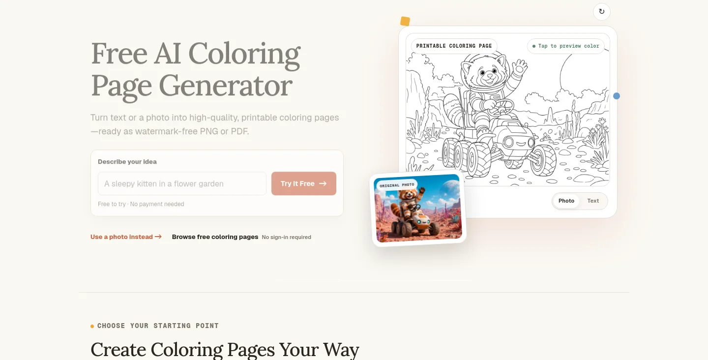 cpages.ai — a real Hero section