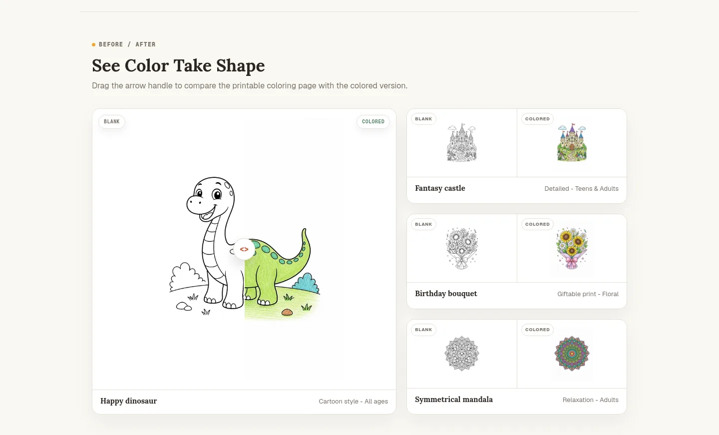 cpages.ai — a real Comparison section