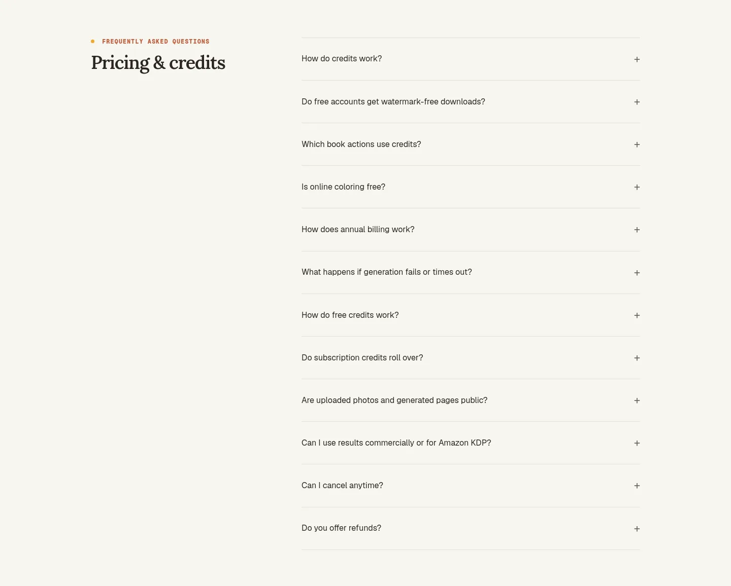 cpages.ai FAQ section