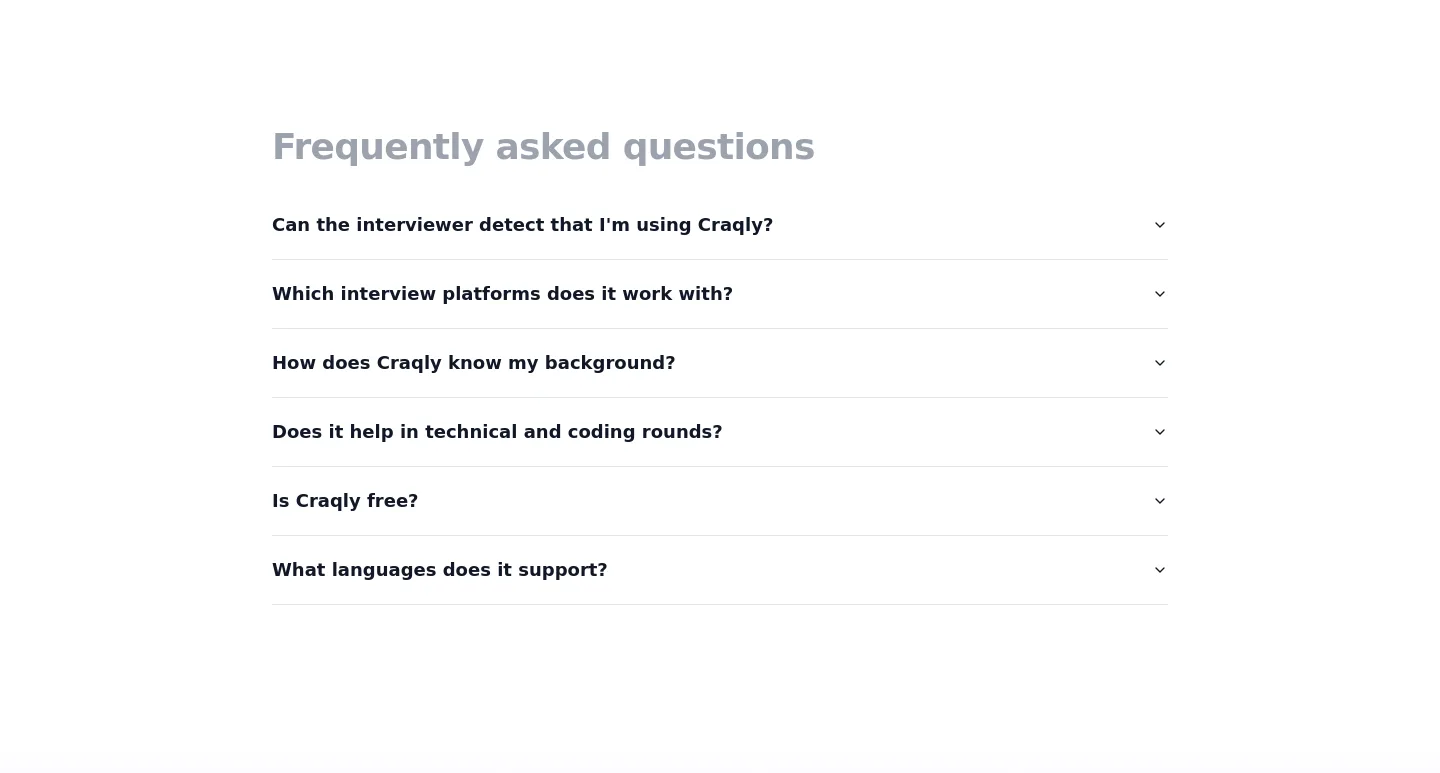 craqly.com FAQ section