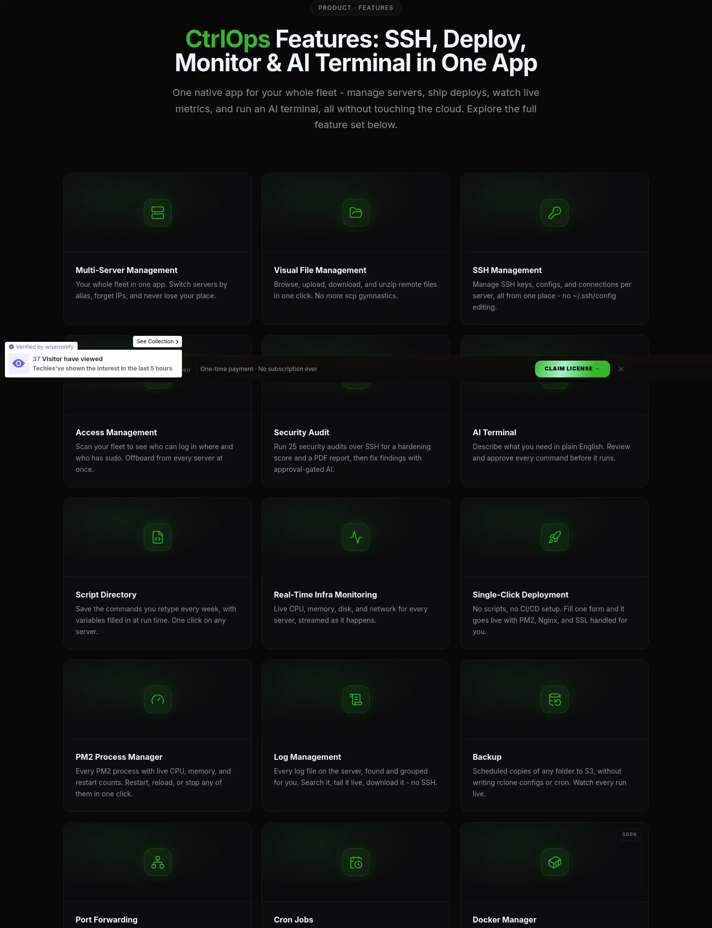 ctrlops.io Hero section