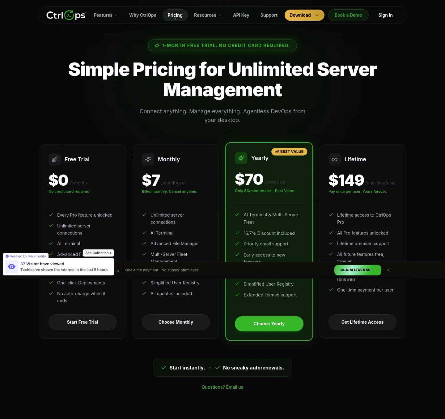 ctrlops.io Hero section