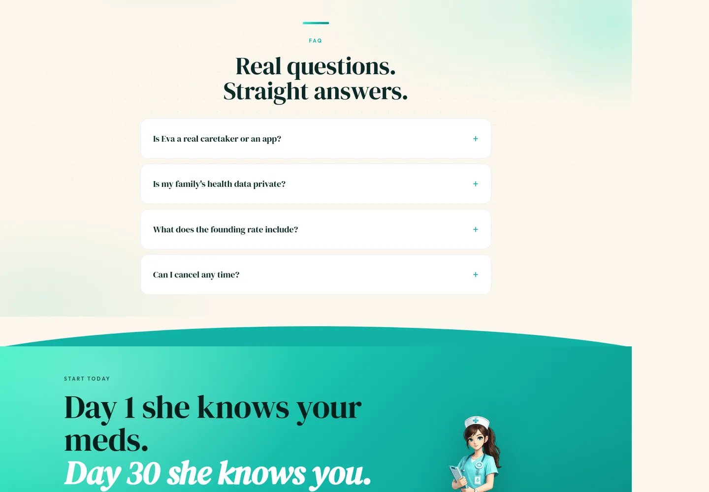 cureva.app FAQ section