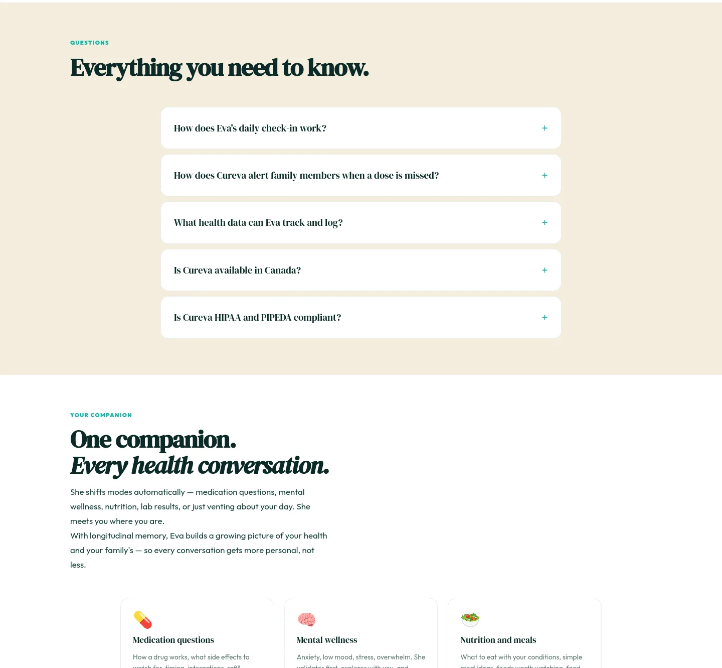 cureva.app FAQ section