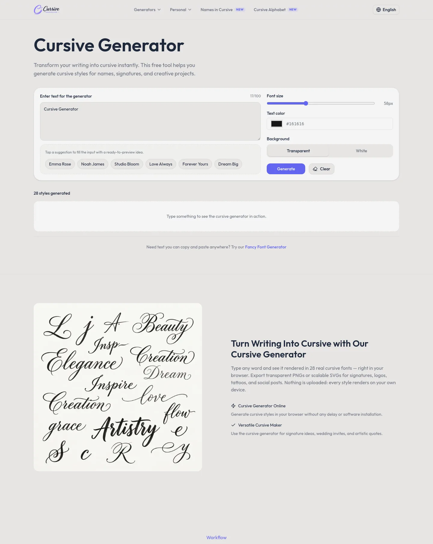 cursive-generator.app