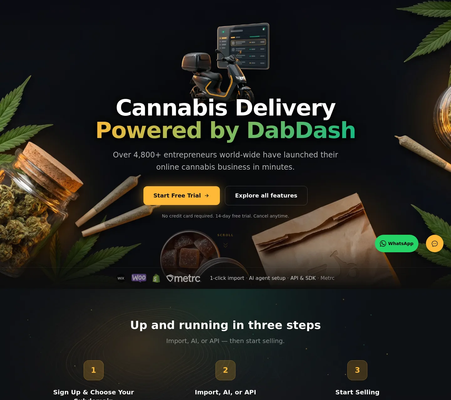 dabdash.com Hero section