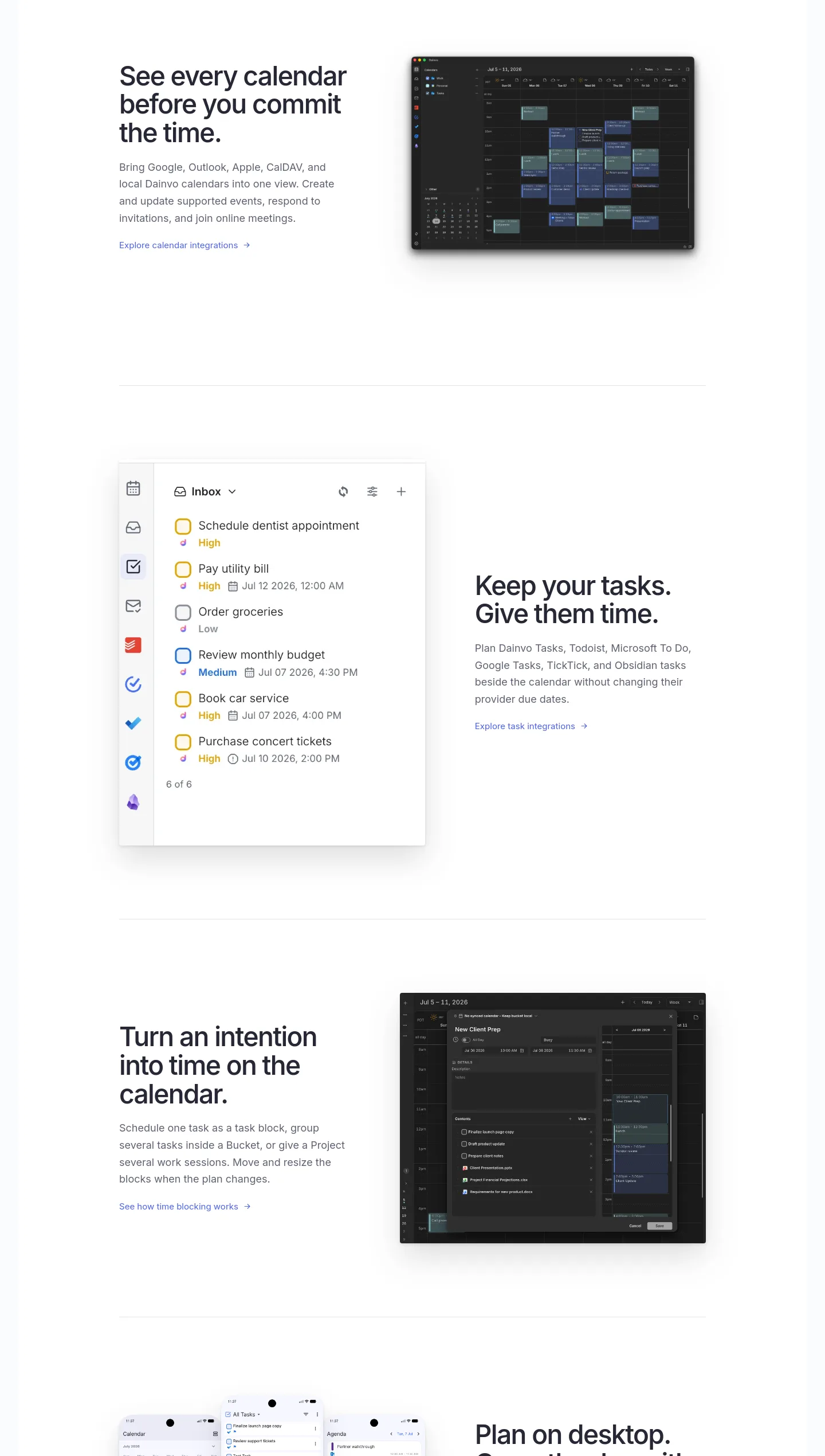 dainvo.com Features section
