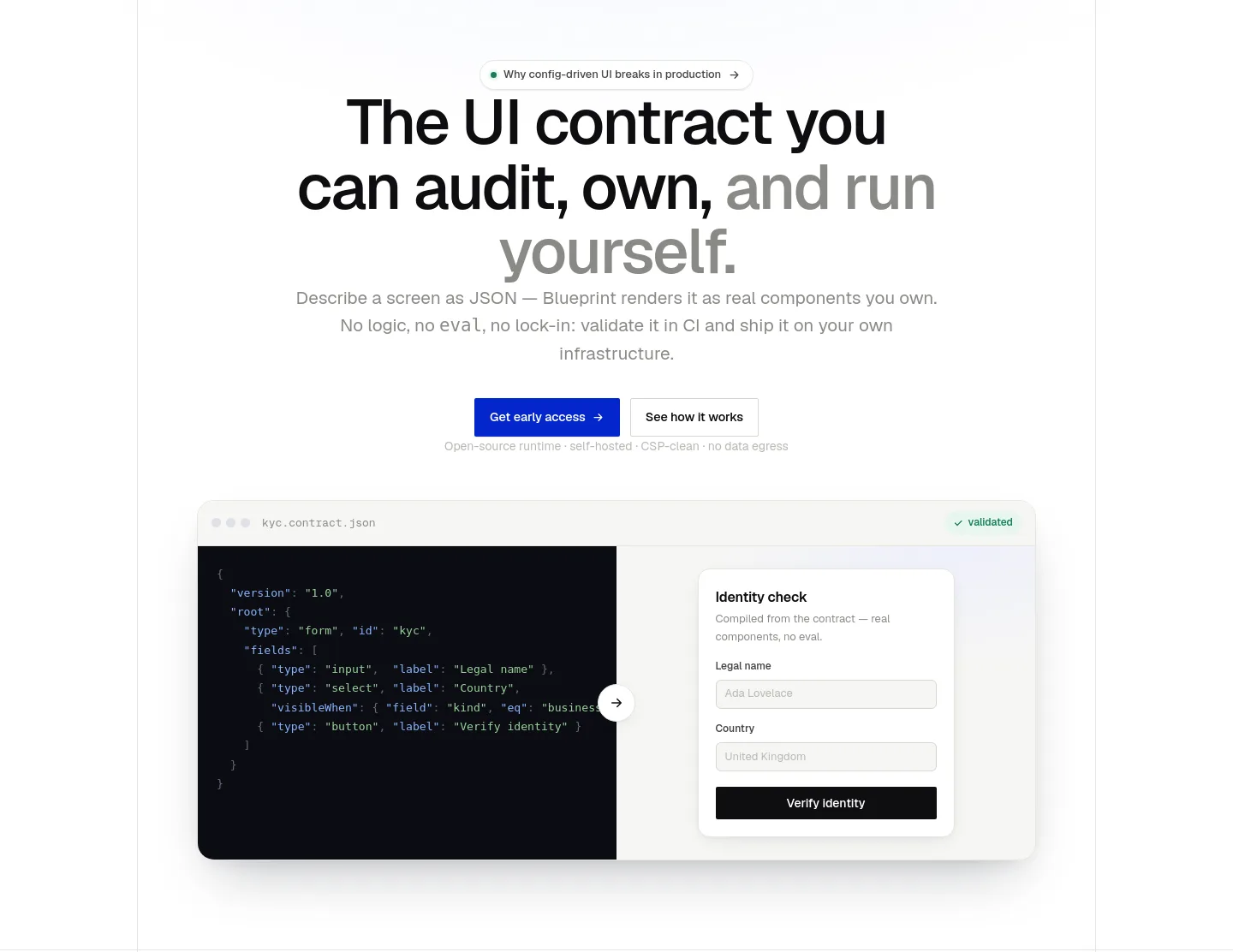 dashforge-ui.com — a real Hero section