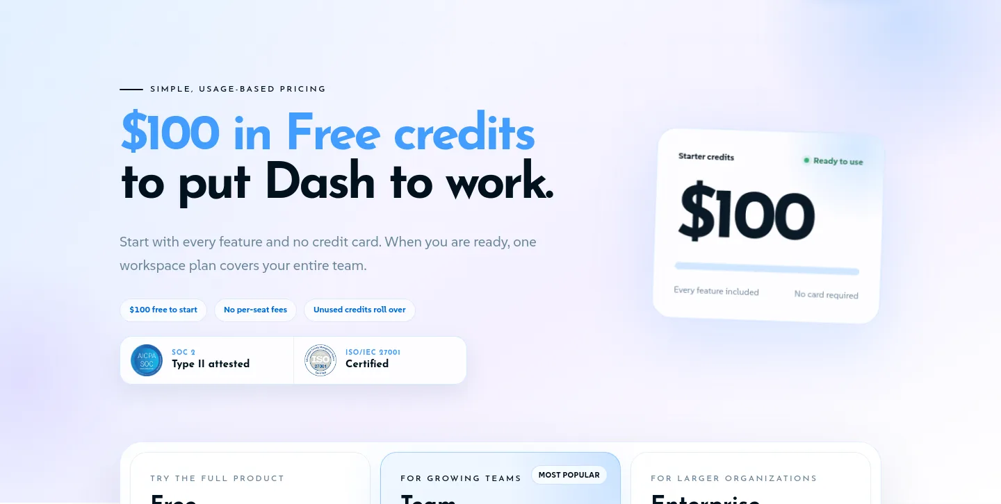 dashpup.ai — a real Hero section