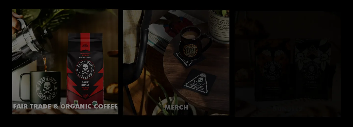 deathwishcoffee.com — a real Logo Wall section
