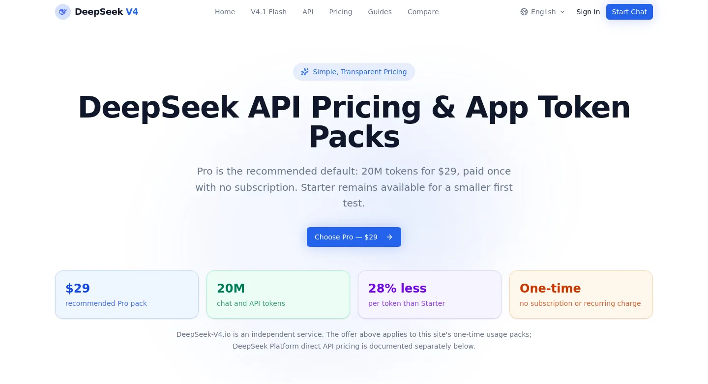 deepseek-v4.io Hero section