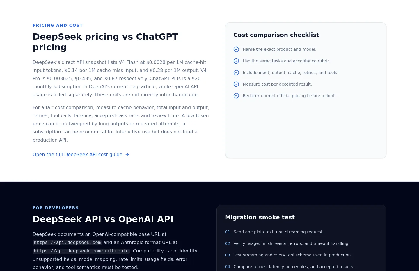 deepseek-v4.io Pricing section