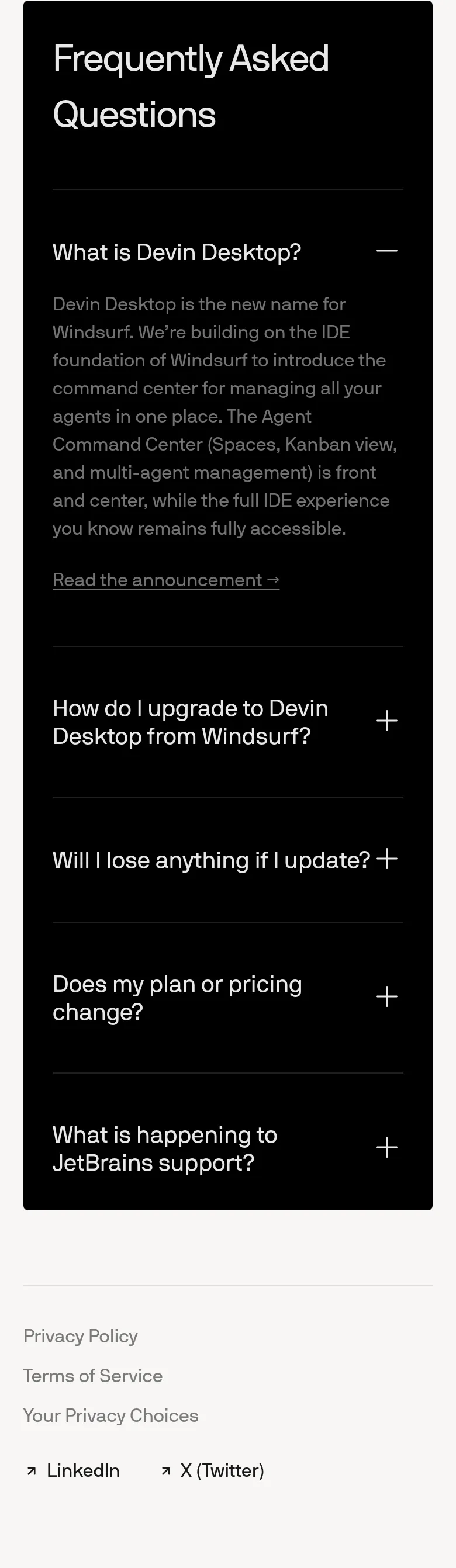 devin.ai FAQ section