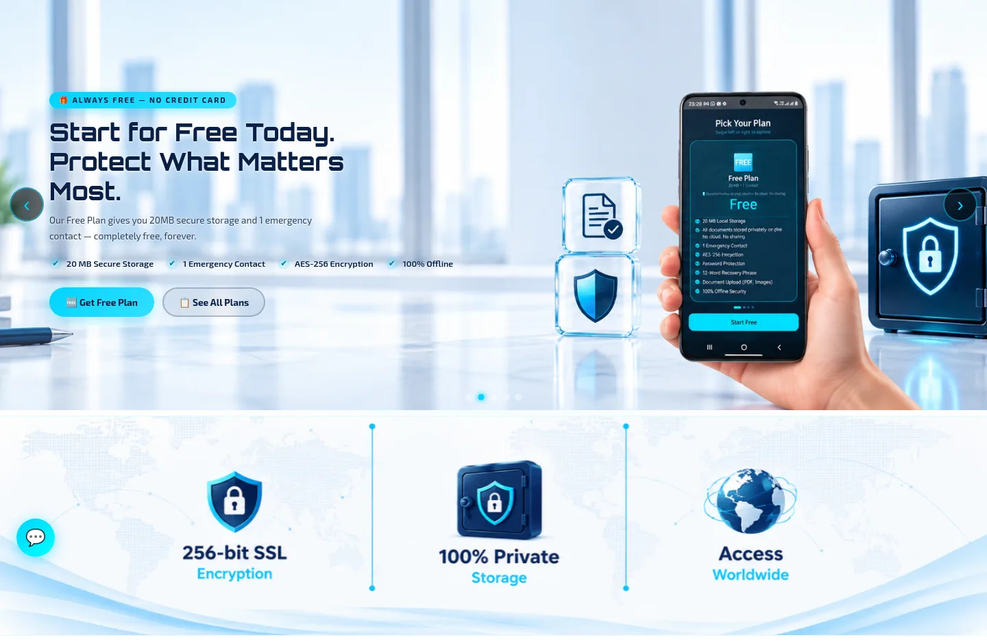 digitalwilllocker.com — a real Hero section