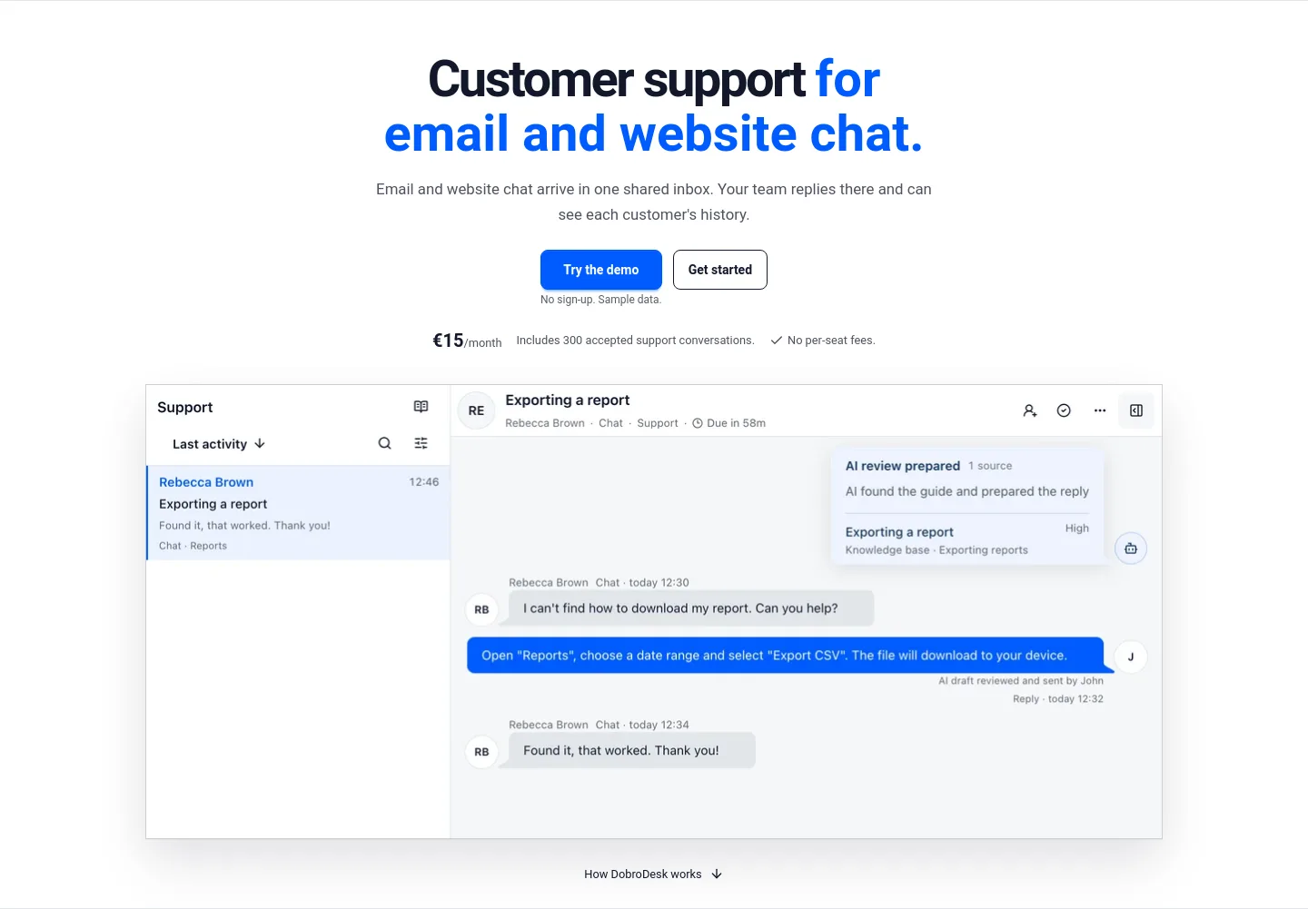 dobrodesk.com — a real Hero section