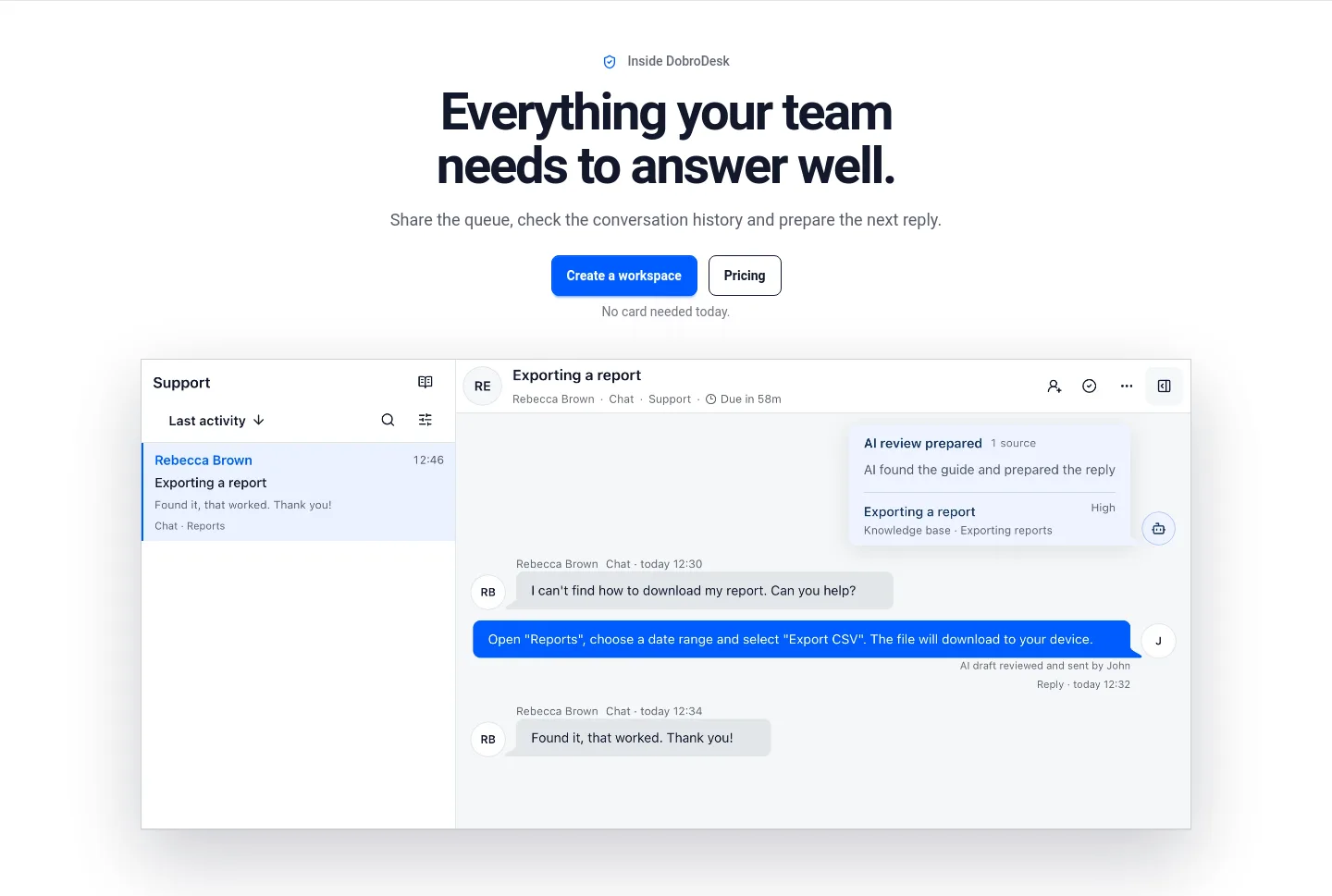 dobrodesk.com — a real Hero section