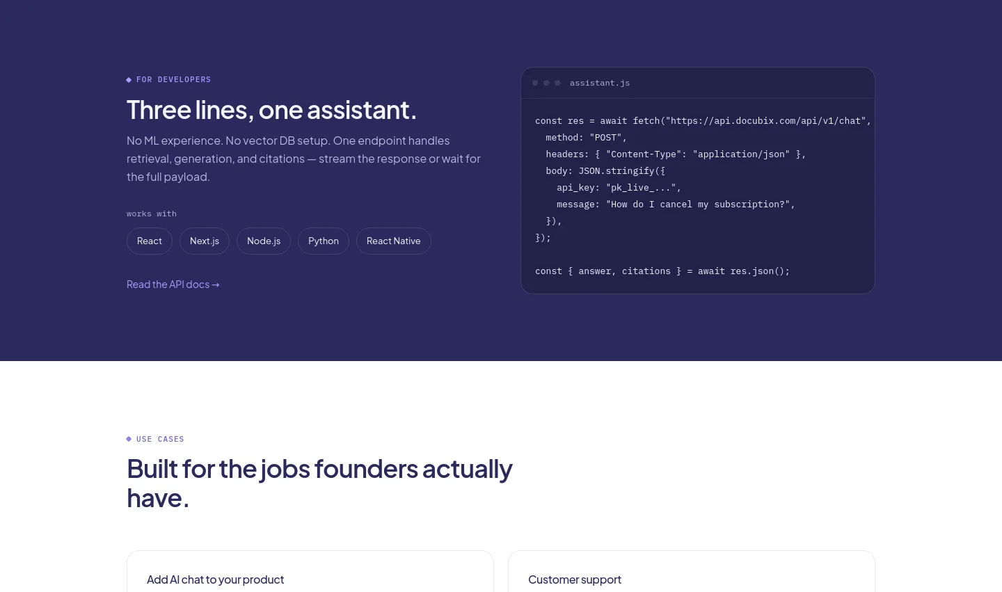 docubix.com — a real Logo Wall section