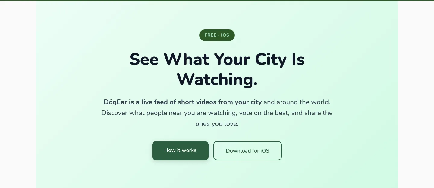 dogearhq.com — a real Hero section