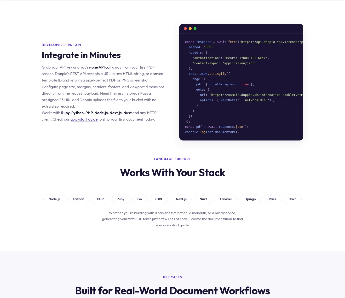 doppio.sh — a real Logo Wall section
